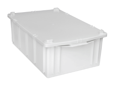 caixa plastica 36 litros com tampa cor branca