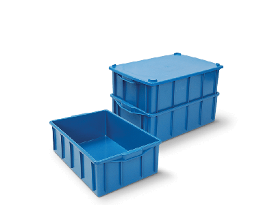 caixa plastica 1013 com tampa cor azul
