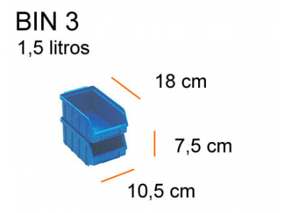 dimensões do BIN 3